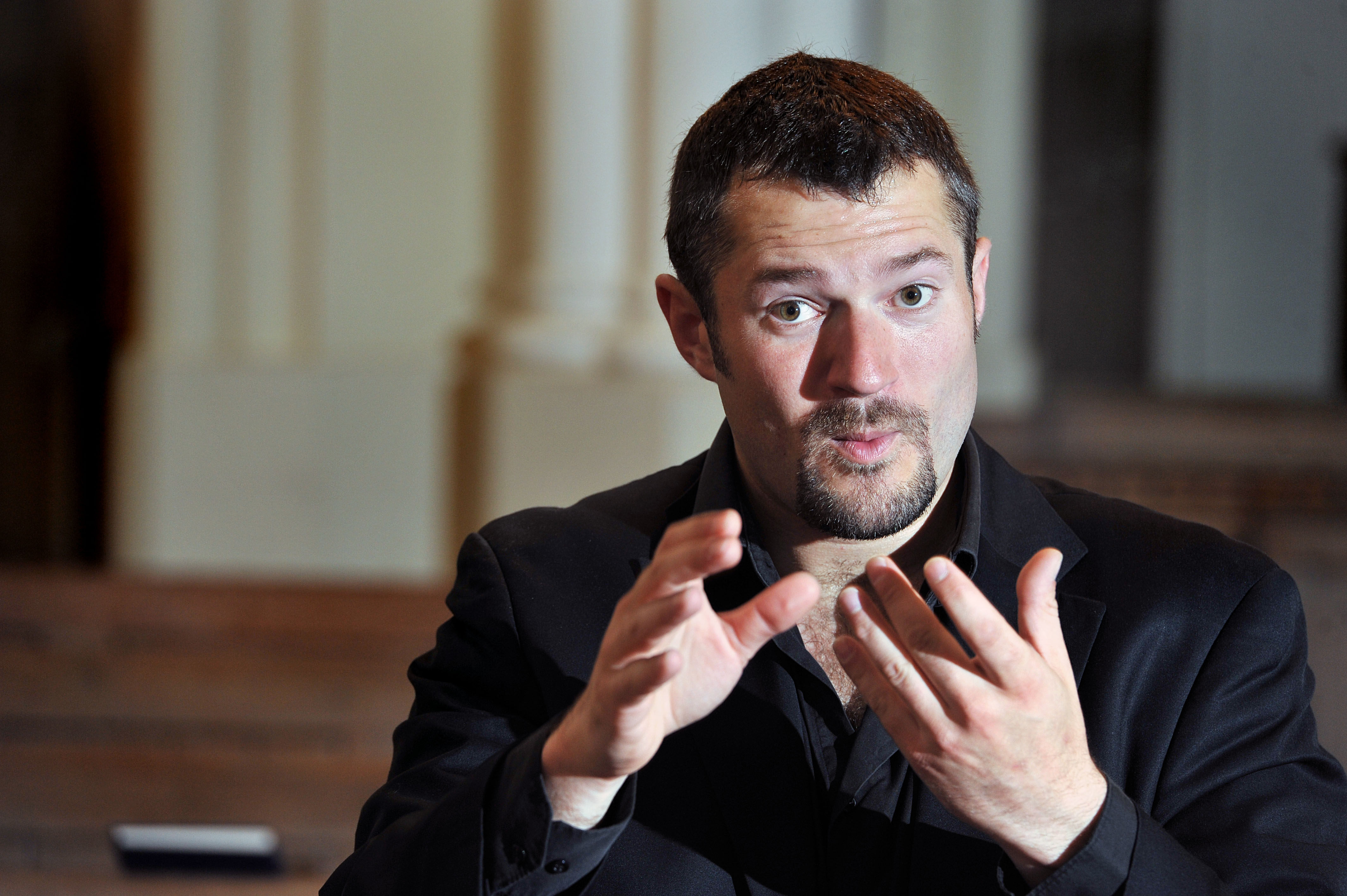 James Davey, Musical Director of the Chandos Chamber Choir pictured at St Barts the Lesser in the City of London. Photo by Michael Walter/Troika